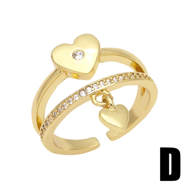 Clearance European and American jewelry INS bear love ring cute diamond butterfly girl ring rip33