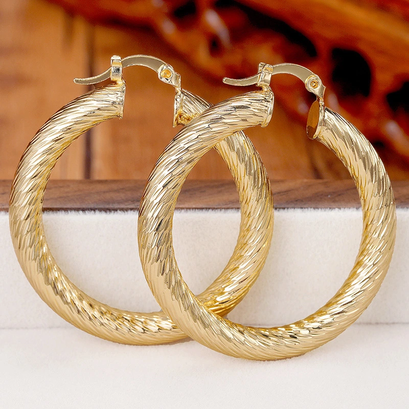 Middle Eastern hot-selling earrings, threaded metal rings, exaggerated jewelry for women, hot selling in Europe and America
