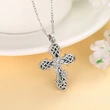   Wholesale special-shaped texture necklace cross design texture necklace literary retro British style