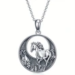  vintage medieval fashion retro style set hot selling necklace forest and horse necklace earrings