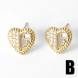 AS jewelry European and American pearl love earrings female gold-plated zircon bow earrings earrings ers90