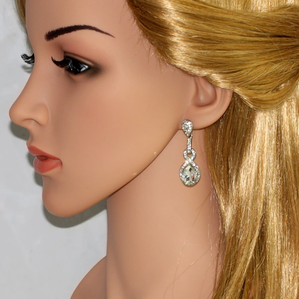 AS jewelry European and American fashion simple bridal wedding earrings temperament all-match personality water drop earrings earrings erj06