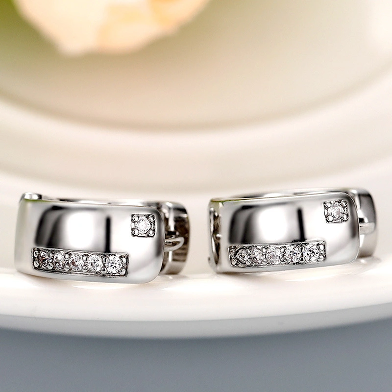 Korean fashion OL earrings simple U-shaped zircon ladies earrings source manufacturers wholesale