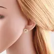 AS jewelry niche design pearl heart flower earrings women's gold-plated earrings ert07