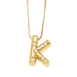 AS jewelry European and American 26 English letters pendant necklace female pearl gold-plated clavicle chain nka058
