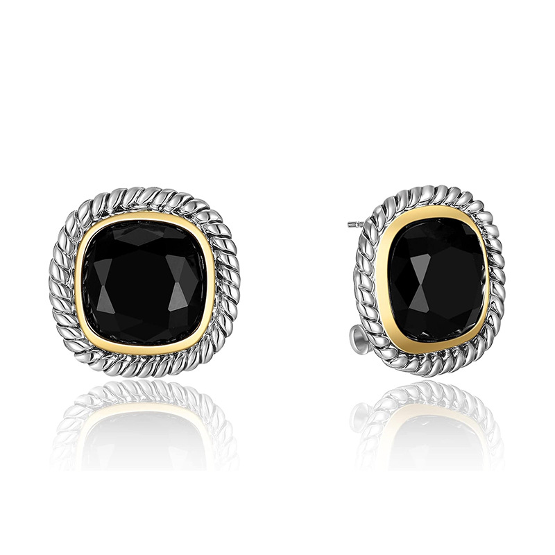  Direct sales of elegant earrings for women, two-tone, elegant business accessories, personalized light luxury style, wholesale direct sales