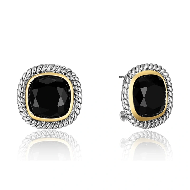  Direct sales of elegant earrings for women, two-tone, elegant business accessories, personalized light luxury style, wholesale direct sales