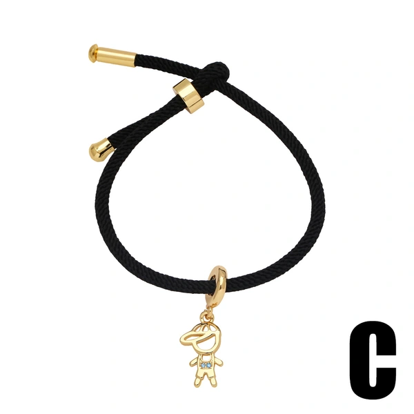 European and American hot-selling boys and girls pendant bracelet niche light luxury inlaid zircon gold-plated hand jewelry bracelet brd45