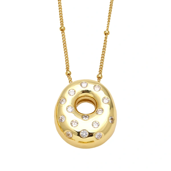 AS jewelry new fat 26 English letters pendant necklace gold-plated zircon clavicle chain nkq97