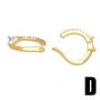 Hot selling zircon ear clips for no pierced ears, high-end ear bone clips, trendy irregular earrings, earrings err93
