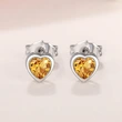 Cao factory wholesale attendance colorful love earrings exquisite small sweet peach heart design fashionable daily style