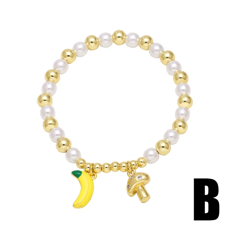 AS jewelry love fruit pendant bracelet female gold-plated grape cherry bracelet hand jewelry brc57