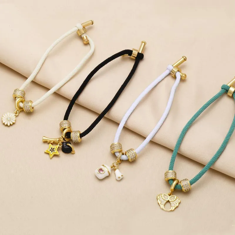 Clearance jewelry star flower pendant bracelet women's gold-plated zircon bracelet brg64