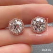 Internet celebrity star same style earrings retro rose gold zircon earrings exquisite ear hole anti-blocking earrings