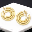 European and American hot-selling large circle earrings, simple and fashionable hip-hop C-shaped earrings, era287