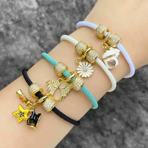 Clearance jewelry star flower pendant bracelet women's gold-plated zircon bracelet brg64