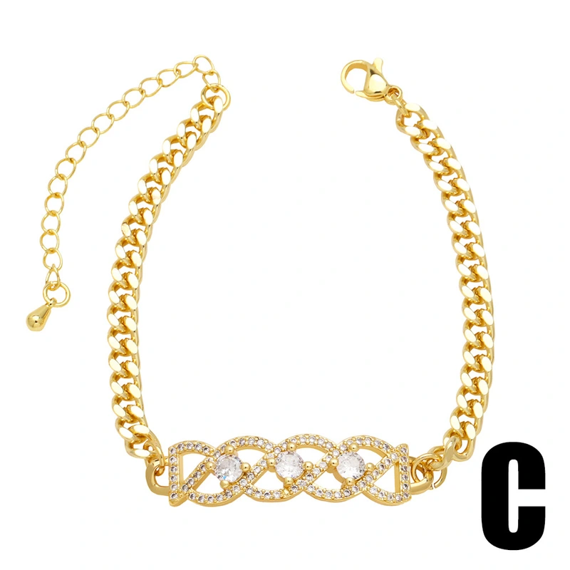 European and American jewelry Bagu chain bracelet female niche design high-end copper plated 18k gold jewelry accessories brm11