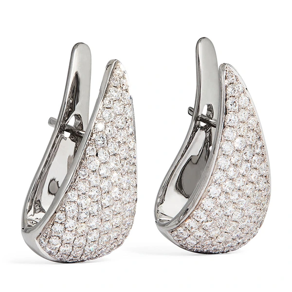 European and American Asian water drop earrings for women with flashing triangle geometric earrings chic style personality super hot jewelry