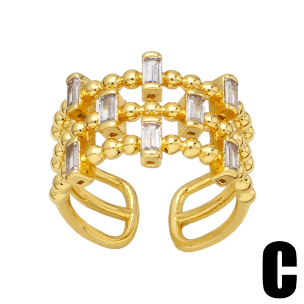 Clearance tide niche design butterfly ring high-end cool style geometric index finger simple ring female riq02