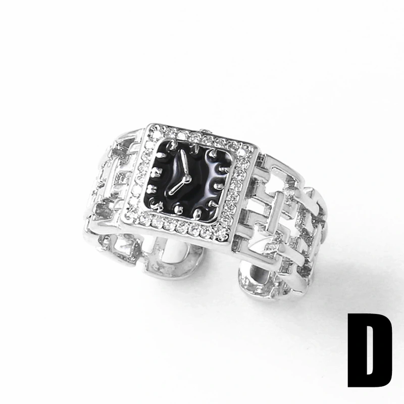 AS jewelry new hot selling love watch ring female copper plated 18k gold open ring rij20