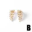 AS jewelry love irregular earrings female electroplated real gold inlaid zircon earrings era388