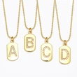 Cross-mirror 26 English letters necklace female European and American simple niche light luxury couple clavicle chain nkb123