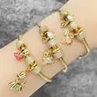 Clearance boy balloon dog pendant bracelet female gold-plated zircon bear bracelet brd53
