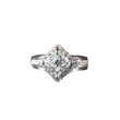   Hot selling sparkling four-claw inlaid zircon women's ring, Internet celebrity style diamond ring