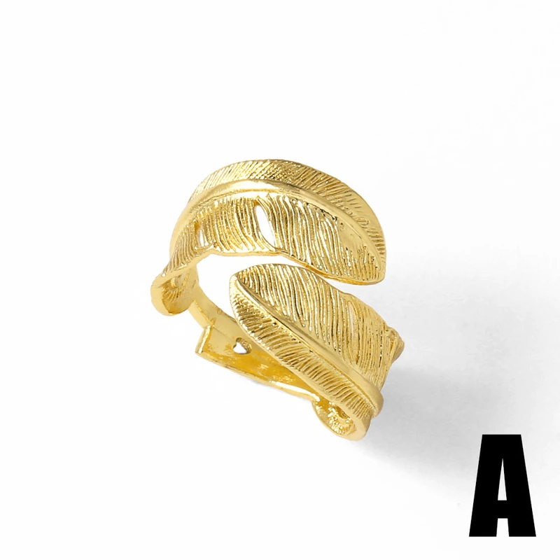 AS jewelry hot style smooth irregular ring female gold-plated flower opening ring rir83