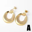 AS jewelry Europe and the United States hot selling irregular earrings female copper plated 18k gold inlaid zircon earrings earrings era342
