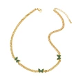 European and American jewelry butterfly clavicle chain fashion hip hop Cuban chain necklace cold style necklace nkb163