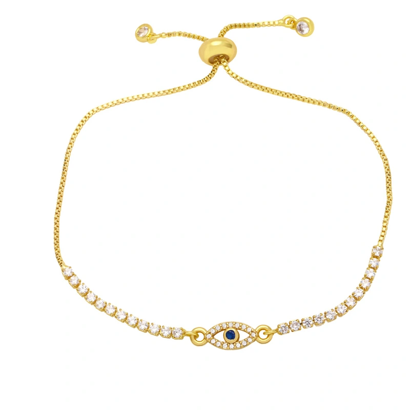 Adjustable pull-out zircon bracelet cool style niche design devil eye bracelet jewelry wholesale brg51