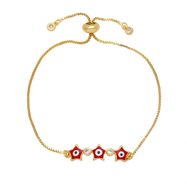 Clearance evil eye bracelet women's fashion simple oil drop pentagram eye adjustable bracelet brb02