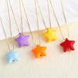 AS jewelry new oil drop five-pointed star pendant necklace clavicle chain nkb709 necklace