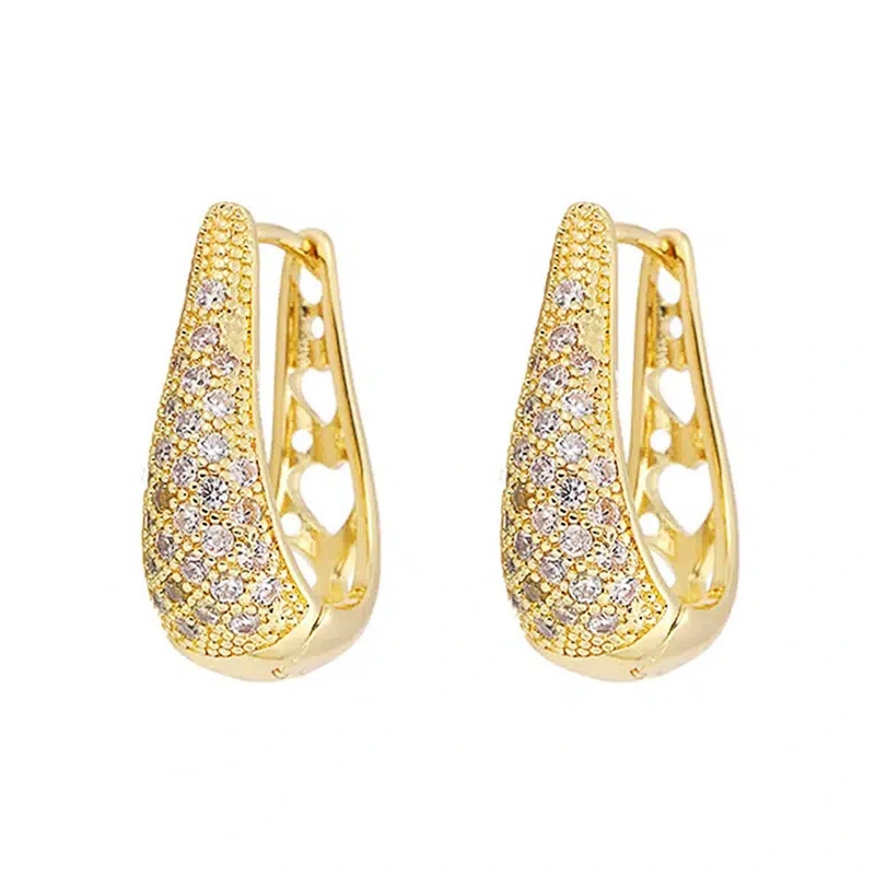 Temperament versatile U-shaped earrings for women, exquisite and small, elegant jewelry, hot-selling popular online celebrity style jewelry