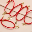 AS jewelry tree of life love pendant bracelet female gold-plated zircon red rope hand jewelry brf32