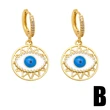 Clearance European and American jewelry devil eye earrings female geometric lightning drop oil blue eye earrings ers35