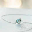 Same style mermaid foam necklace blue fishtail clavicle chain Korean style fashion creative temperament necklace