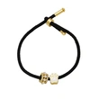 AS jewelry European and American simple fashion pearl dog paw oil drop pendant black hand rope bracelet female bra26