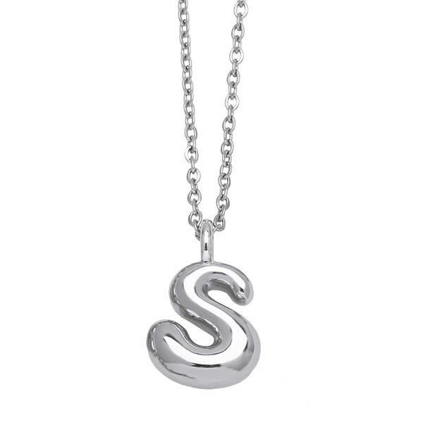 European and American hot-selling jewelry 26 English letters pendant necklace hip-hop smooth gold-plated clavicle chain nkp13