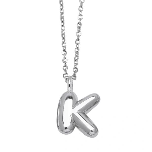 European and American hot-selling jewelry 26 English letters pendant necklace hip-hop smooth gold-plated clavicle chain nkp13