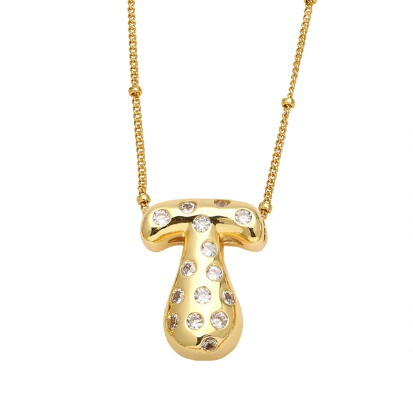 AS jewelry new fat 26 English letters pendant necklace gold-plated zircon clavicle chain nkq97