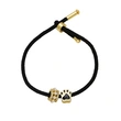 AS jewelry European and American simple fashion pearl dog paw oil drop pendant black hand rope bracelet female bra26