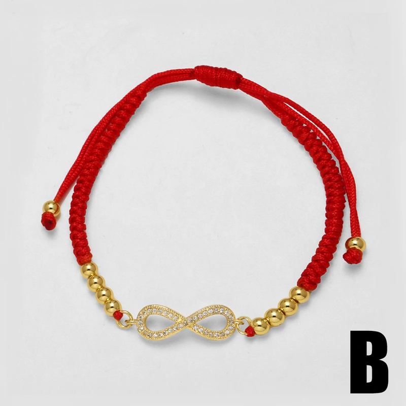 AS jewelry red rope double love 8-shaped bracelet micro-studded zircon butterfly bracelet hand jewelry bra90