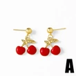 AS jewelry hot selling oil drop fruit cherry lips pendant earrings earrings female erw60 ring