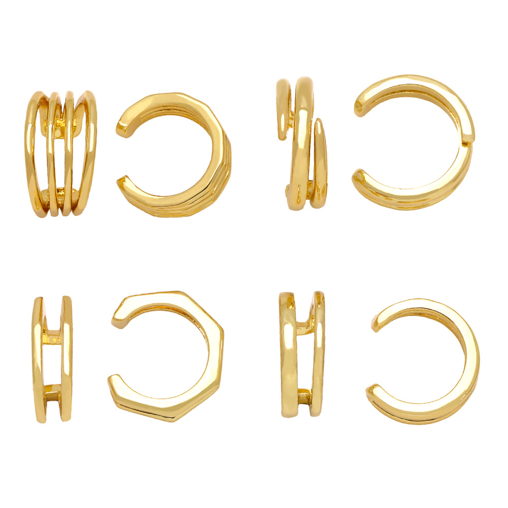 European and American retro metal non-pierced ear clip female cold style temperament simple ear bone clip versatile earrings ers43