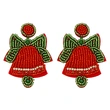European and American new handmade beaded Christmas bell earrings style fashion Christmas series earrings earrings ers76