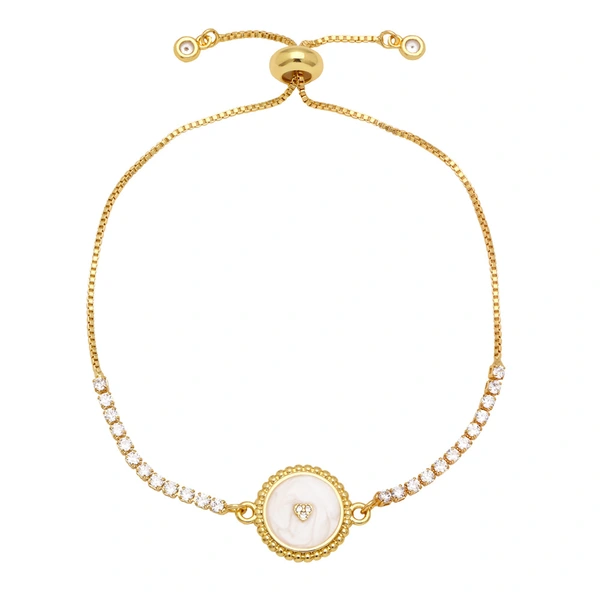 Clearance hot sale fashion versatile bracelet geometric lightning heart adjustable bracelet brg84