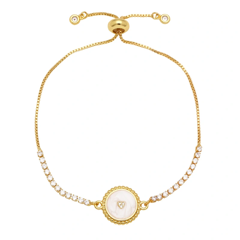 Clearance hot sale fashion versatile bracelet geometric lightning heart adjustable bracelet brg84