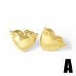 AS jewelry hot selling love smooth earrings female copper plated real gold heart shaped earrings earrings erz84